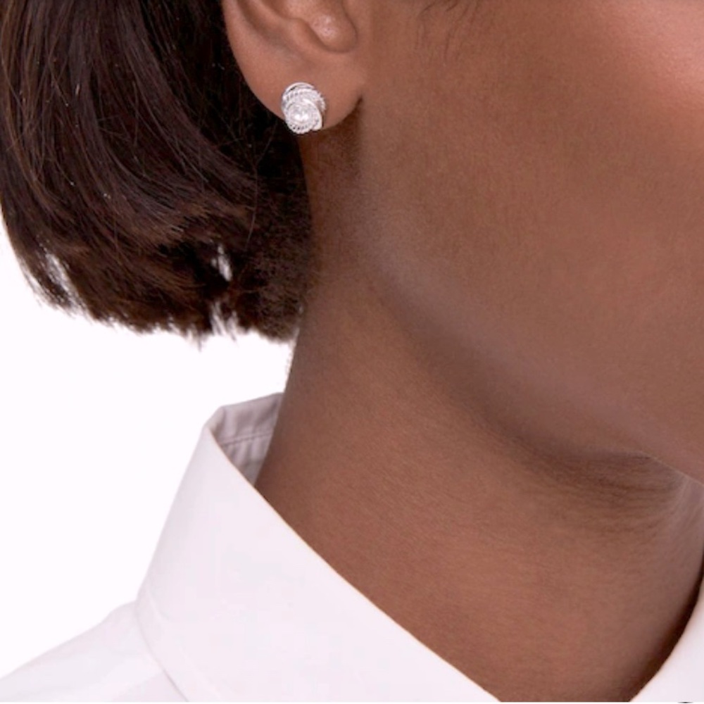 Kate Spade “infinity and beyond” knot stud earrings - Silver